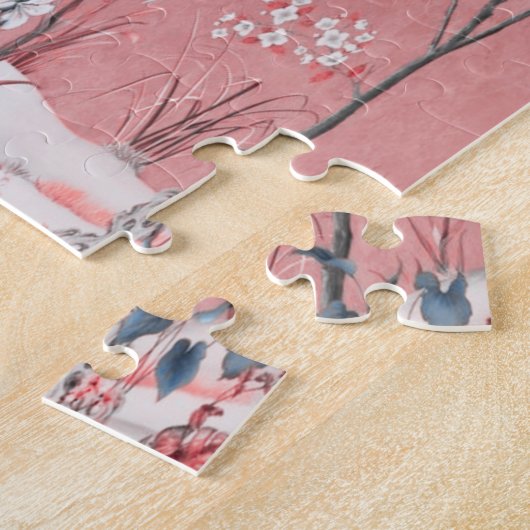 Puzzle Chinoiserie rose (Côté)