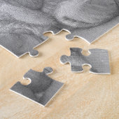 Puzzle chiot beagle mignon et petite fille endormie (Côté)