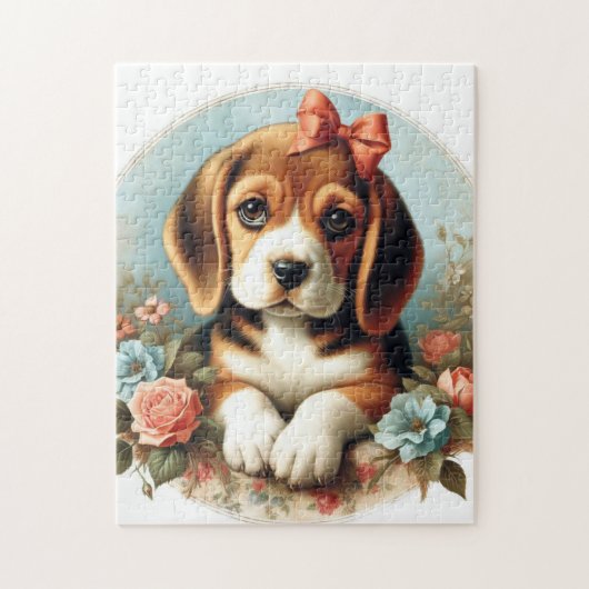 Puzzle Chiot Beagle vintage (Vertical)