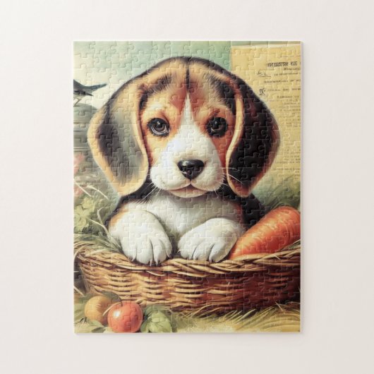 Puzzle Chiot Beagle vintage (Vertical)
