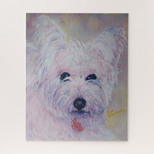 Puzzle Chiot blanc blanc doux (Vertical)