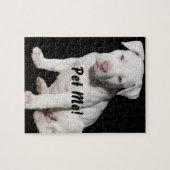 Puzzle Chiot blanc de Pitbull de bébé (Horizontal)