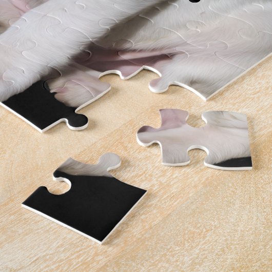 Puzzle Chiot blanc de Pitbull de bébé (Côté)