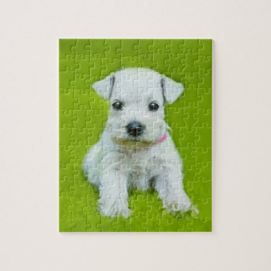Puzzle Chiot blanc de Schnauzer (Vertical)
