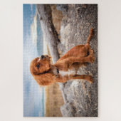 Puzzle Chiot Brown en plein air (Vertical)