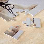 Puzzle Chiot de bouledogue utilisant le casquette de Père (Côté)