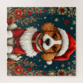 Puzzle Chiot de Noël adorable (Horizontal)