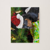 Puzzle Chiot de Noël Rottweiler (Vertical)