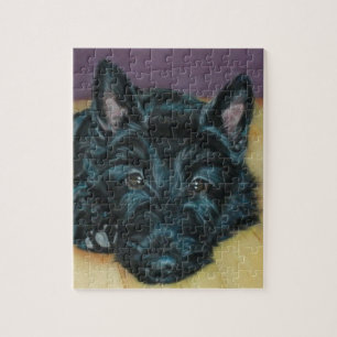 Puzzle Chiot de Scottie "de fin de support de bébé" -