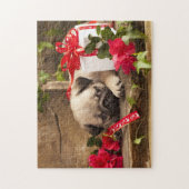 Puzzle Chiot et boîte-cadeau de carlin (Vertical)