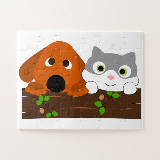 Puzzle Chiot et chaton (Horizontal)