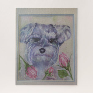 Puzzle Chiot gris mou