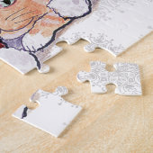 Puzzle Chiot Labrador de Noël mignon et chat tigré orange (Côté)