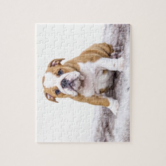 Puzzle Chiot mignon de bouledogue (Vertical)