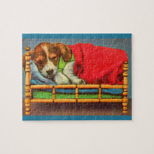 Puzzle chiot mignon endormi
