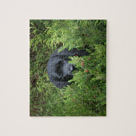 Puzzle Chiot noir de laboratoire (Vertical)