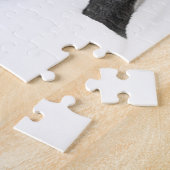 Puzzle Chiot noir labrador avec casquette de Noël (Côté)