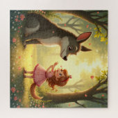 Puzzle Chiot, petite fille, conte de fées (Horizontal)