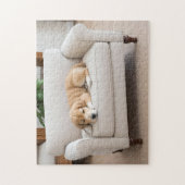 Puzzle Chiot Retriever au Doré Endormi (Vertical)