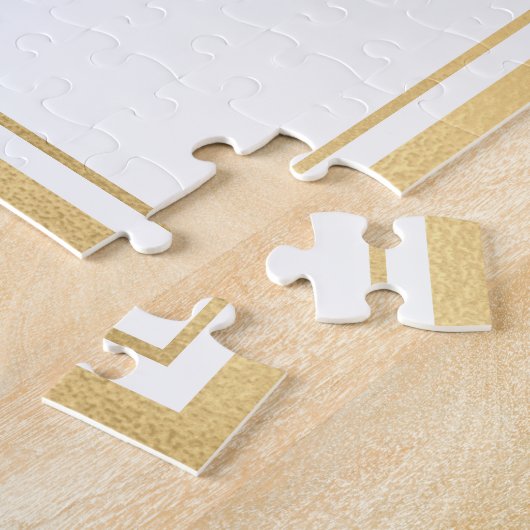 Puzzle Chiot Schnauzer avec cadre or (Côté)