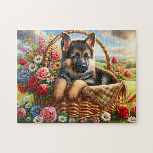 Puzzle Chiote de Berger Allemand (Horizontal)
