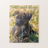 Puzzle Chiots Bringés et Oignon Sauvage (Vertical)