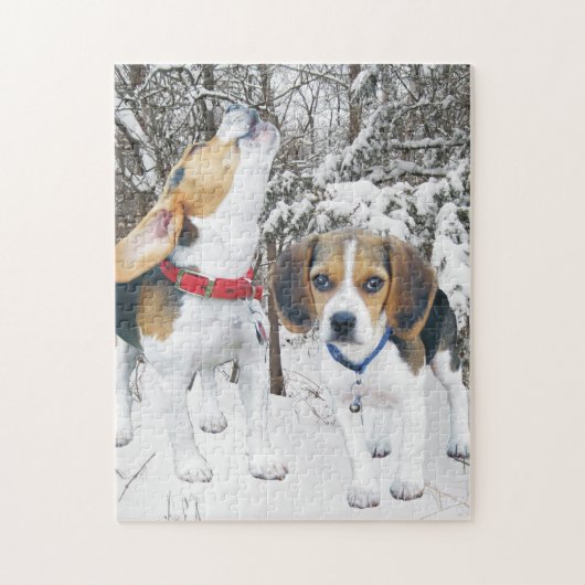 Puzzle Chiots de beagle dans les bois de Milou (Vertical)