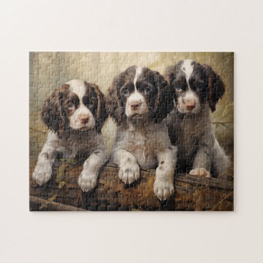 Puzzle Chiots espagnols anglais (Horizontal)