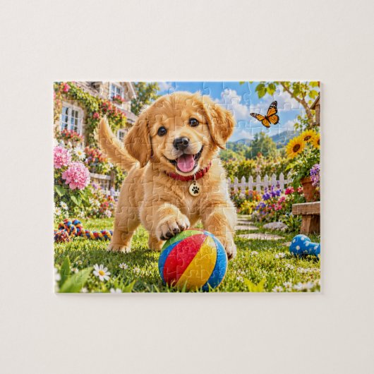 Puzzle Chiots joueurs (Horizontal)