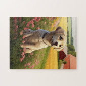 Puzzle Chiots Labrador Retriever Jaune (Horizontal)