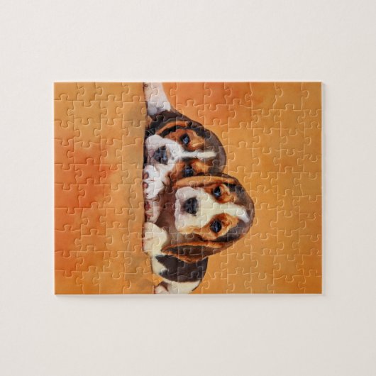 Puzzle Chiots mignons de beagle (Horizontal)