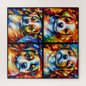 Puzzle Chiots mignons stylisés (Horizontal)