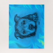 Puzzle Chiots Staffy Bleu (Vertical)