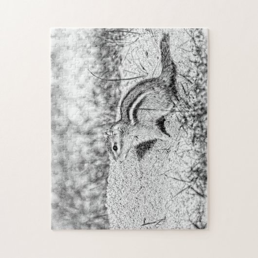 Puzzle Chipmunk Sketch (Vertical)