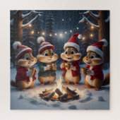 Puzzle Chipmunks de Noël (Vertical)
