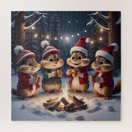 Puzzle Chipmunks de Noël (Vertical)