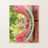Puzzle Chipmunks mangeant de la pastèque (Vertical)