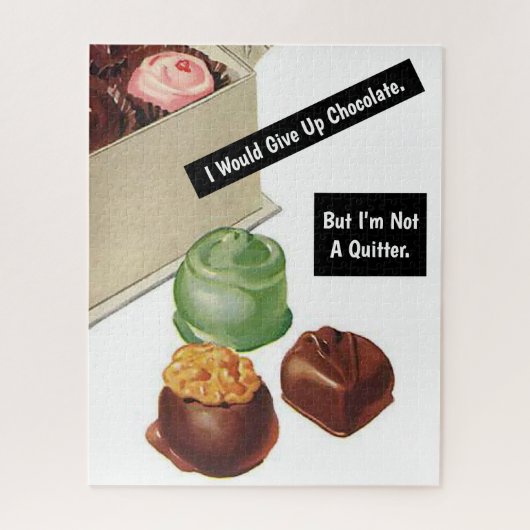 Puzzle Chocolat Amoureux Vintage drôle Sarcastique (Vertical)