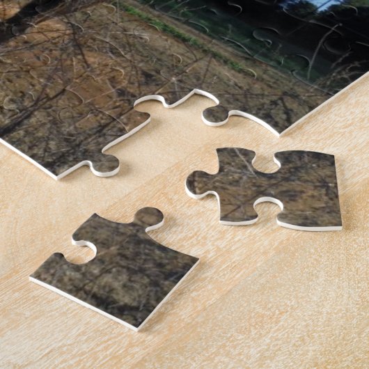 Puzzle Chocolat au lait Cheval Brown en bleu (Côté)