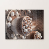Puzzle Chocolat chaud Marshmallows Vapeur hiver confortab (Horizontal)