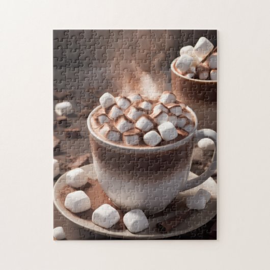 Puzzle Chocolat chaud Marshmallows Vapeur hiver confortab (Vertical)