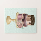 Puzzle Chocolat Drives et Rose Gold Luxury Cake (Horizontal)