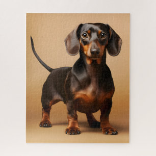 Puzzle Chocolat et chien Tan Dachshund