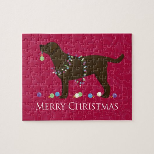 Puzzle Chocolat Lab Joyeux Noël Design (Horizontal)