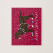 Puzzle Chocolat Lab Joyeux Noël Design (Vertical)