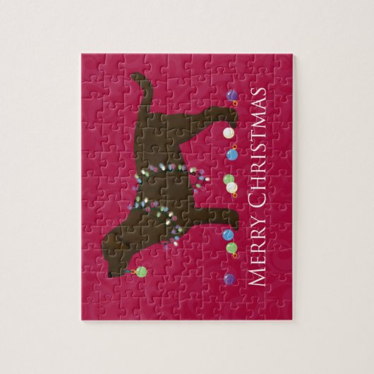 Puzzle Chocolat Lab Joyeux Noël Design (Vertical)