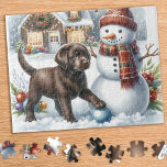 Puzzle Chocolat Labrador Retriever Chien chiot Noël<br><div class="desc">Vous cherchez une activité ludique et engageante à partager avec votre famille cette saison des Fêtes? Ne cherchez pas plus loin que notre collection de puzzle avec des Labrador Retrievers ludiques! En tant qu'amoureux des chiens, vous adorerez la variété de modèles que nous offrons, y compris les chiots mignons et...</div>