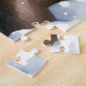 Puzzle Chocolat Labrador Retriever Chien Snowman Chiot (Côté)