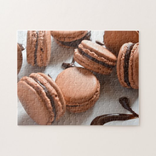 Puzzle Chocolat Macaron Cookies Français Pâtisserie (Horizontal)