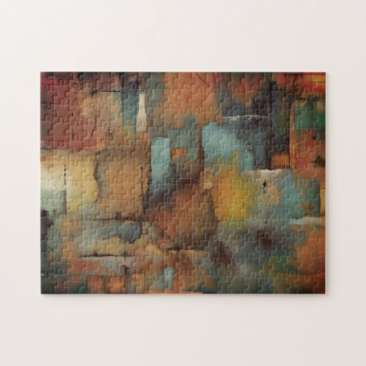 Puzzle Chocolat Patchwork Abstrait (Horizontal)